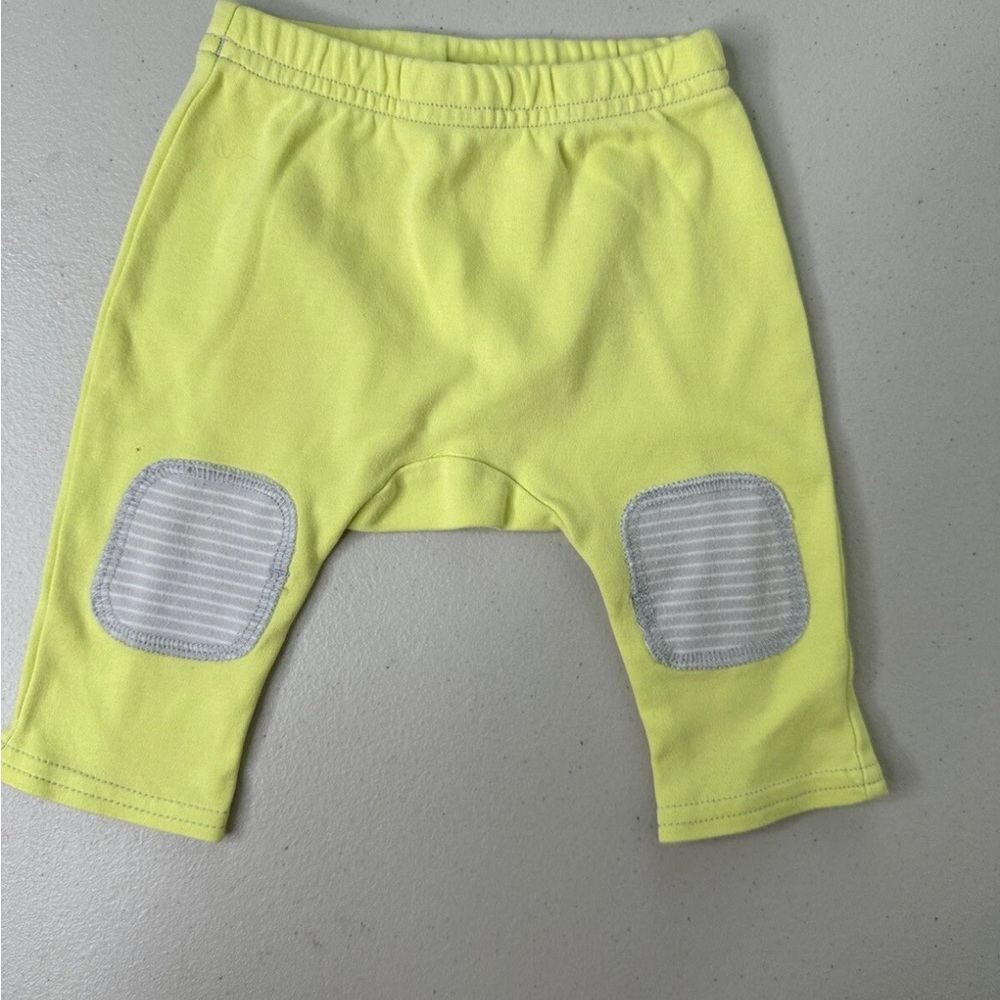 BABY PATAGONIA YELLOW GREY 100% ORGANIC COTTON HAREM STYLE JOGGER INFANT 0-3 MO